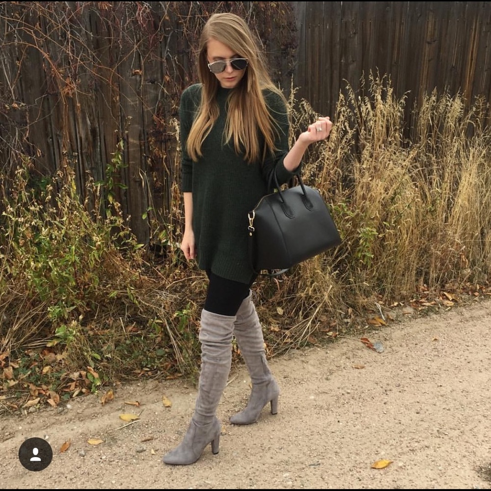 Grey over the knee boots OTK